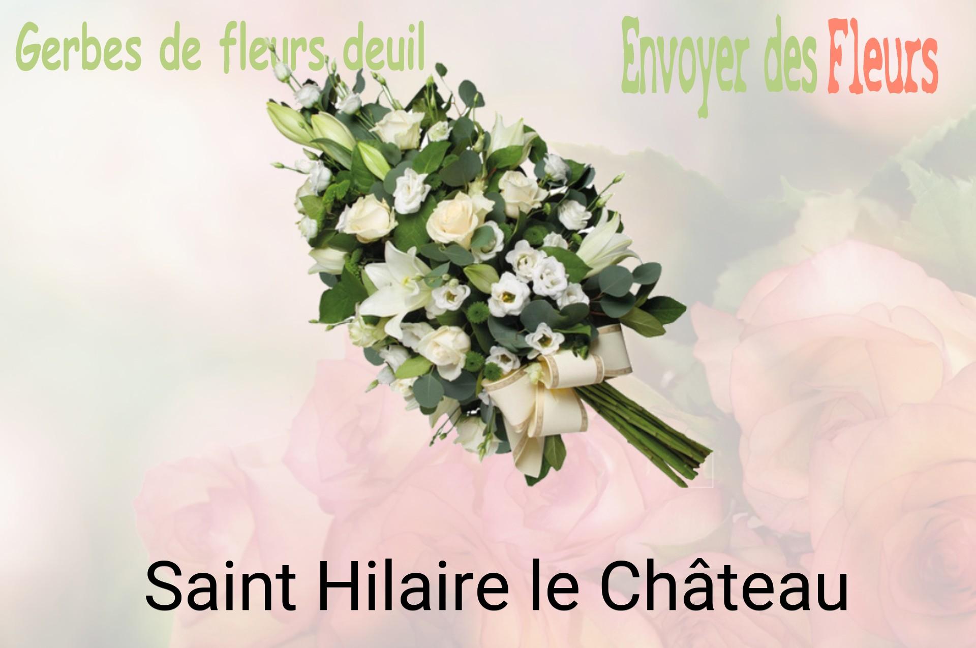 Gerbe de fleurs de deuil livrée à Saint-Hilaire-le-Château